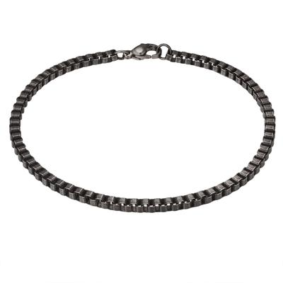 Armband TRUE REBELS "TR343" Gr. 17, schwarz (retro), Armbänder, Herren, 17, Edelstahl, Armband