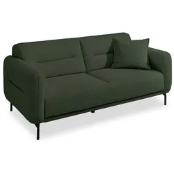 BOOOM Sofa Nova Stoff Grün Olive 2-Sitzer
