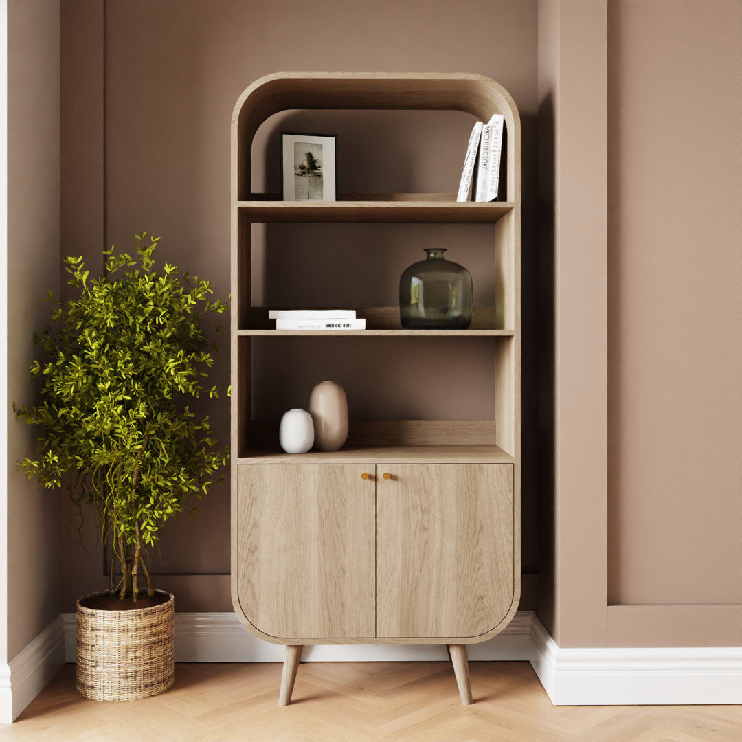 August Grove Gainell 175cm H x 80.5cm W Standard Bookcase Brown 175cm H X 80.5cm W X 29cm D