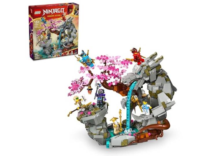 LEGO NINJAGO 71819 Drachenstein-Schrein, Bauen und Ausstellen Ninja-Spielzeug mit 6 Ninja-Actionfiguren, Advanced Building Ninja Kit, Geburtstagsgeschenkidee für Jungen und Mädchen ab 13 Jahren