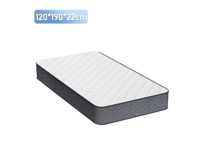Komfortschaummatratze Matratze Taschenfederkernmatratze 7 Zone 160x200x22cm Weiß+Grau H3, Clanmacy, 22 cm hoch