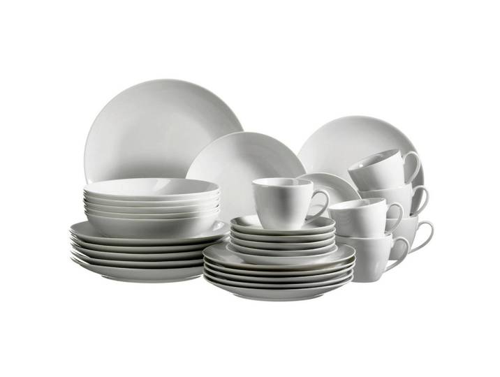Mäser Kombiservice Barca, Weiß, Keramik, 30-teilig, 230 ml,230 ml, Essen & Trinken, Geschirr, Geschirr-Sets, Kombiservice
