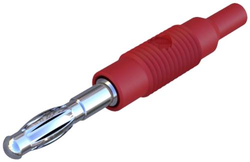 Hirschmann Test & Measurement MZS 4 Übergangsstecker Stecker 4mm - Buchse 2mm Rot