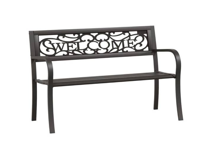 CLOUD Banc d'extérieur banquette Banc de jardin - élégant Design - 125 cm Acier Noir CHYNEW6276457