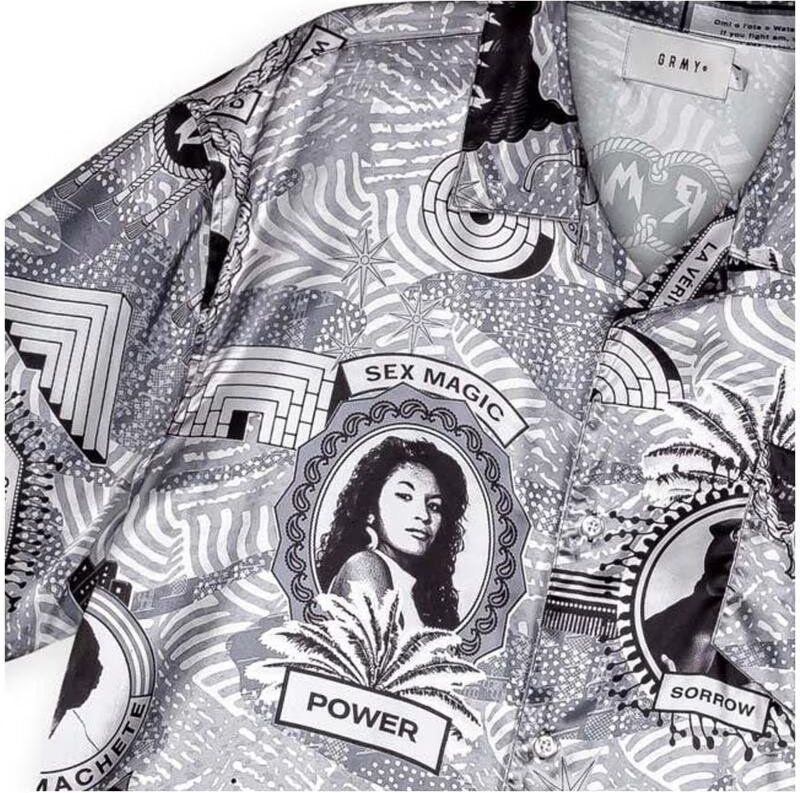 Grimey Camisa Ghs120-Gry Supastar Satin Gris M Hombre