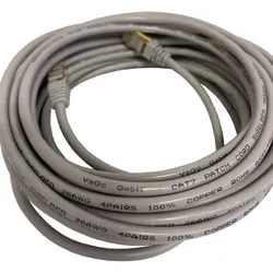 Vago-Tools CAT7 Patchkabel Netzwerkkabel grau 20m rund