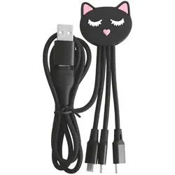 Yello koko USB-A-C/Micro-USB- und USB-C- und Lightning-Kabel (1 m), USB Kabel