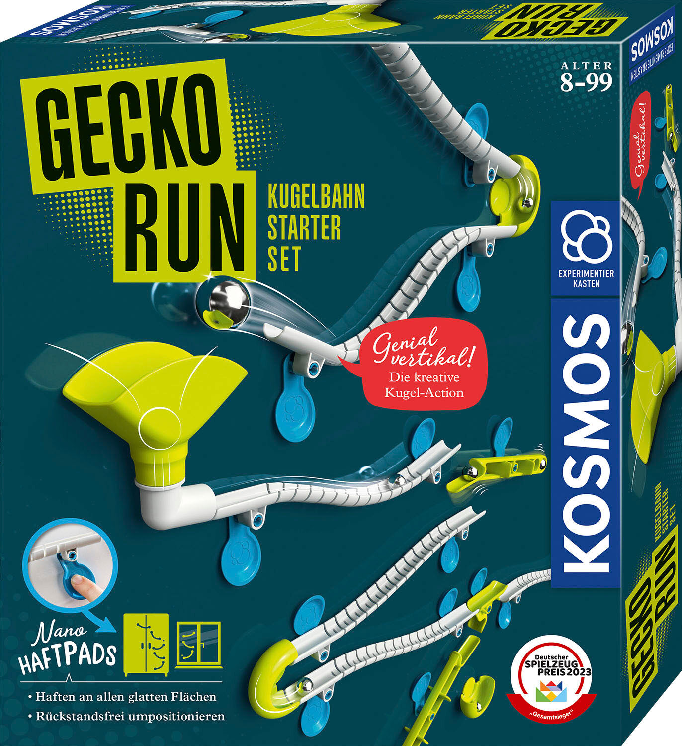 Kugelbahn KOSMOS "Gecko Run - Starter Set", bunt, Kugelbahnen, Kinder, Kunststoff, Kugelbahn