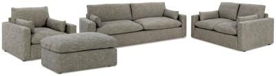 "Signature Design by Ashley Dramatic Gray 4-Piece Upholstery Package - 90""W x 42""D x 36""H"