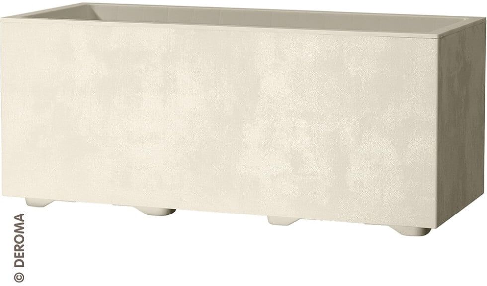 Deroma Pflanzkasten Millennium Kunststoff 78 cm perlweiß mit Ablauflöchern