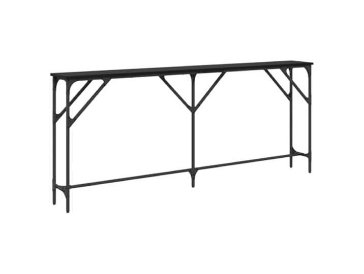 Heofavd Konsolentisch Schwarz Eichen-Optik 180x23x75 cm Flurtisch