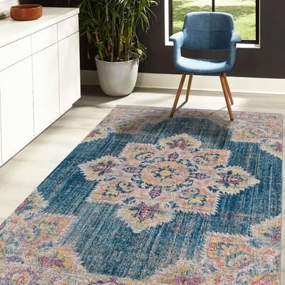 Amer Rugs Ethereal Jensi Vintage Medallion Area Rug