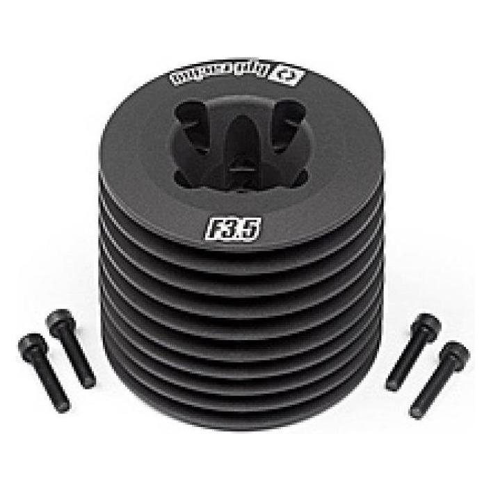 HPI Aluminium heatsink head (Schwarz/F3.5 V2) (111609)