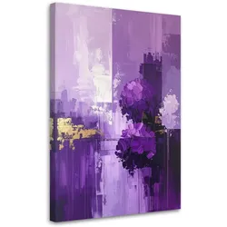 WANDBILD, Lila Komposition moderne Abstrakt