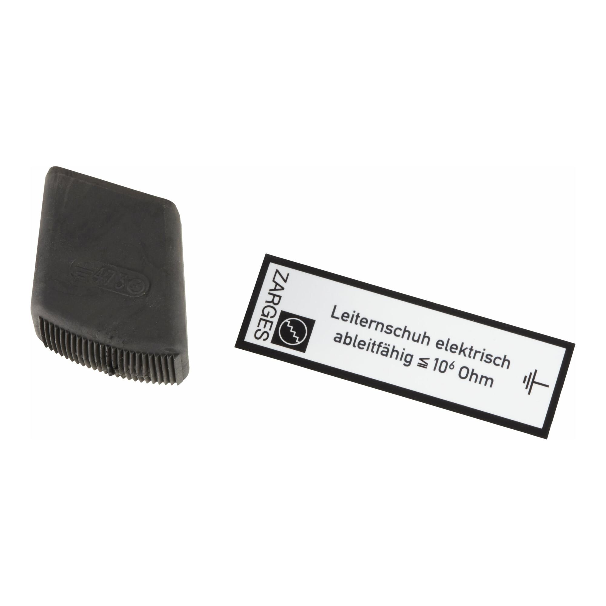 Zarges Außenschuh für Stufen-Stehleitern aus Aluminium, elektrisch ableitfähig 48 x 25 mm (824474)