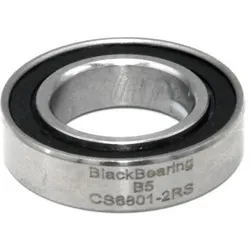 Black Bearing, Kugellager, 6801-2RS - 12 x 21 x 5 mm