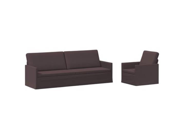 vidaXL Sofa-Set 2 pcs Dunkelbraun Stoff