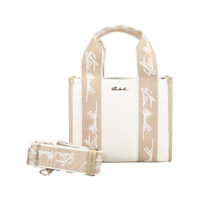 Henkeltasche STEVE MADDEN "STEVE MADDEN Taschen Textil", Damen, Gr. onesize, weiß, Textil, Taschen