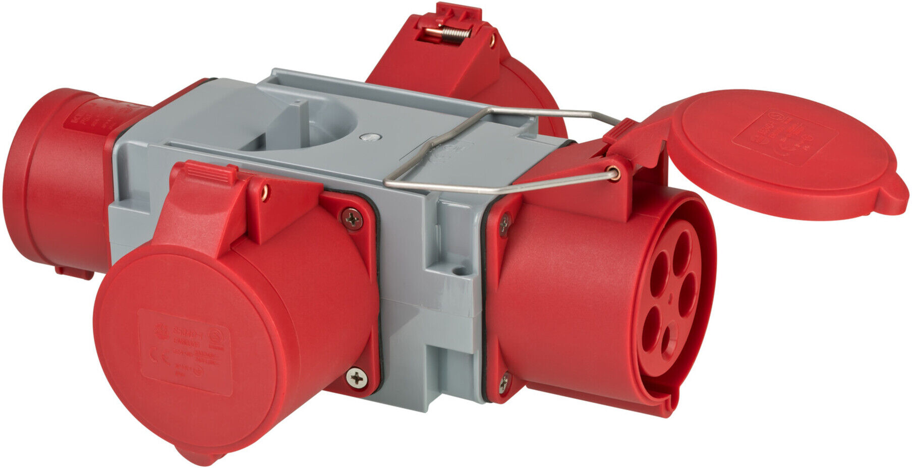 Kreuzverteiler CEE400V/32A 3fach Stecker CEE + 3x Steckdosen CEE ; Brennenstuhl (1081670)
