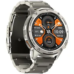 Maxcom Smartwatch FW110 Titan Chronos silber (50 mm, ohne SIM), Smartwatch