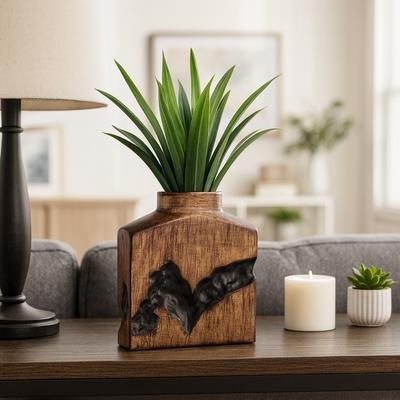 Sagebrook Home Artistic Table Vase with Fractured Finish for Home Decor
