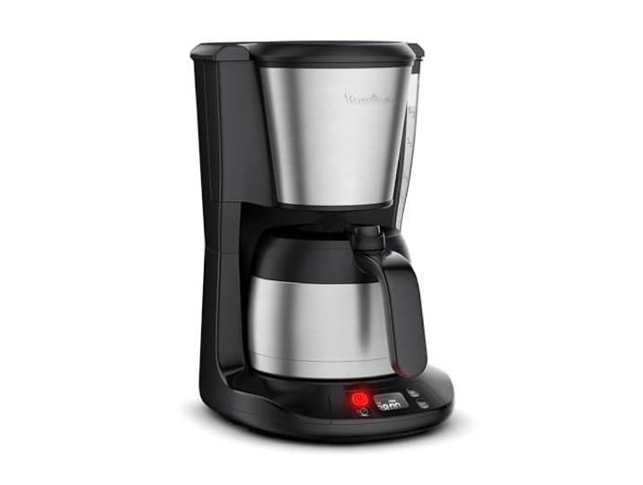 Moulinex - Subito Cafetière filtre programmable Verseuse isotherme 0\,9 L Cafetière isotherme programmable pour 12 tasses - Maintient le café chaud 4 heures - Départ différé 24h