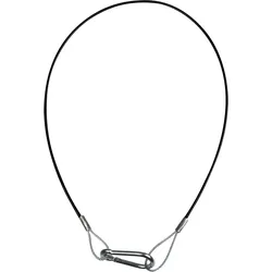 Showgear Safety Cable 4 mm - Heavy Duty WLL: 10 kg - 75 cm - Schwarz