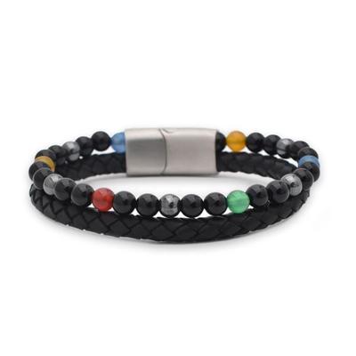'Rainbow Style' Fashion Bead Armband, J966-09
