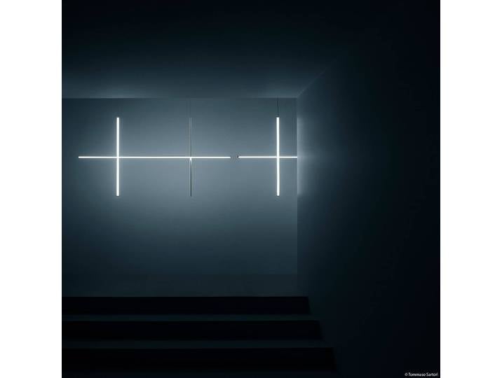 FLOS Designer Wandleuchte Coordinates Wall 2, alu / grau / zink, für Wohn- / Esszimmer, Aluminium, Design