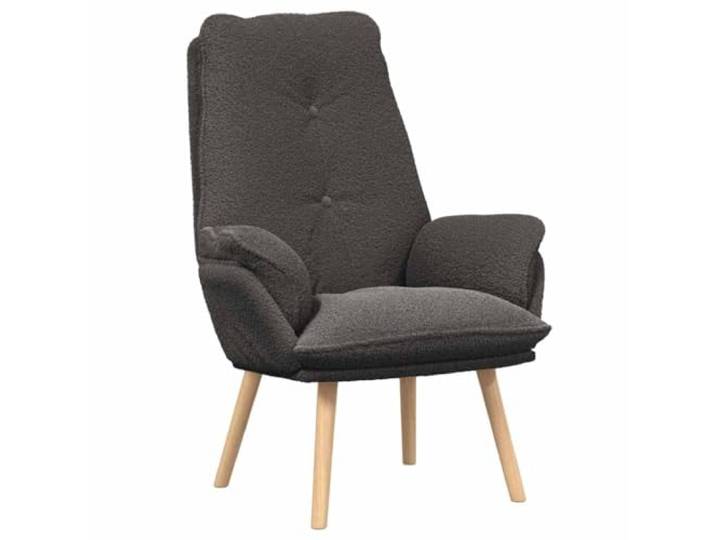 Todiikf Relaxsessel Dunkelgrau 69x74x93 cm Sherpa Polstersessel Weicher Fernsehstuhl mit Ergonomie-Rückenlehne und Kautschukbaum-Beinen für Wohnzimmer oder Schlafzimmer.