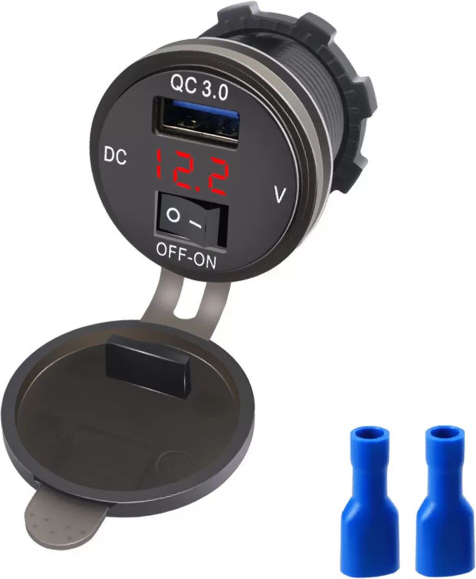 INF Voltmeter Schalter Auto Modifikation Einzel QC3.0 Rot