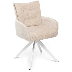 2er-Set BOOOM Stuhl Parma Stoff Beige