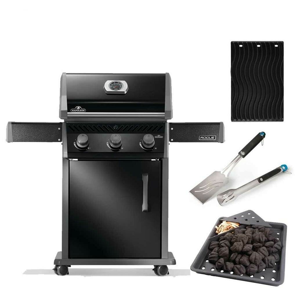Napoleon Rogue 425 Gasbarbecue Zwart met Trolley