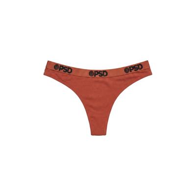 String PSD "PSD THONG SIENNA", Damen, Gr. S, braun (orange), 47% Baumwolle, 47% Modal, 6% Elasthan, Unterhosen String
