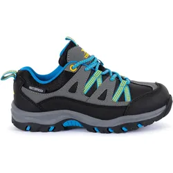 Trespass, Jungen, Wanderschuhe, GILLON II halbhohe unisex Outdoor Schuhe (38), Mehrfarbig, Blau, Grau, Schwarz
