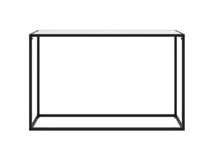 Konsolentisch weiß 120x35x75 cm aus gehärtetem Glas und Stahl Gehärtetes Glas, pulverbeschichteter Stahl, modernes Design, leicht zu reinigen, stabile Konstruktion
