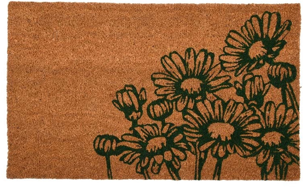 Esschert Design Deurmat met Bloemen van Kokosvezels