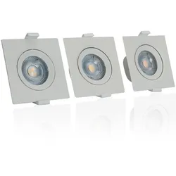 Aslo Satz von 3 verstellbaren quadratischen LED-Ringen 90x90mm 6