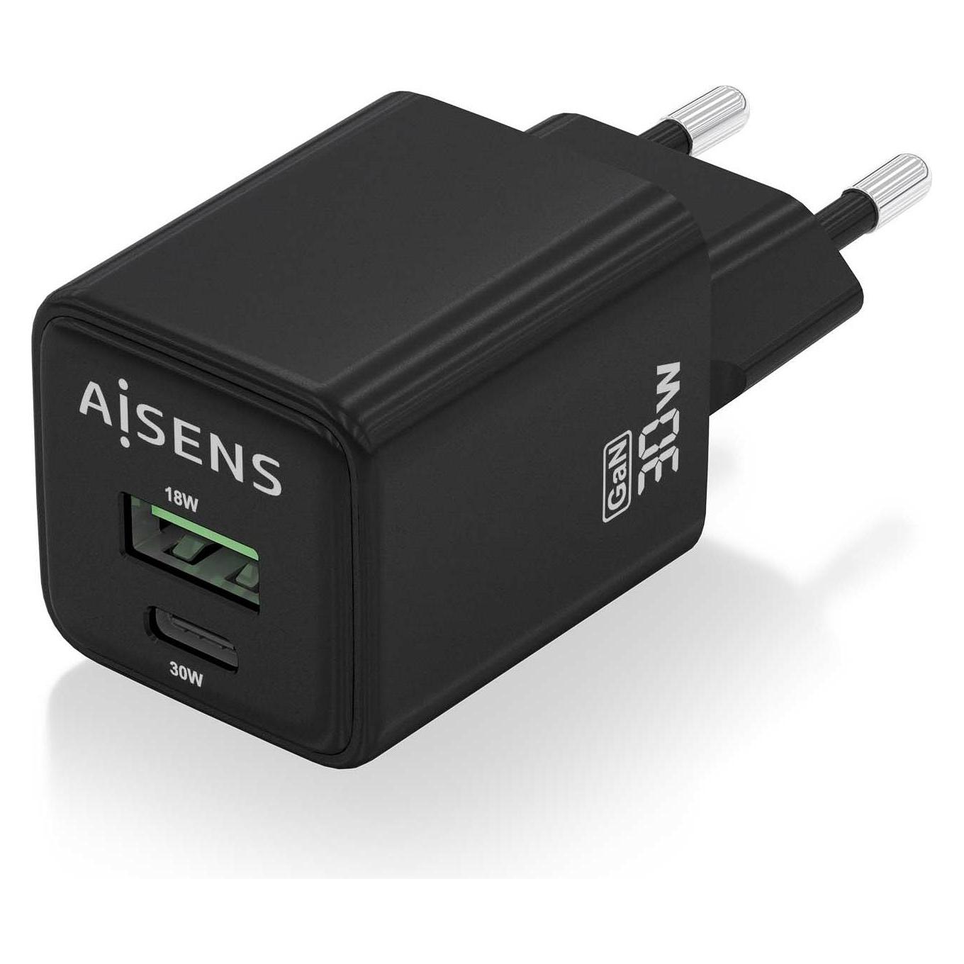 Aisens ASCH-30W2P038-BK (30 W, 1 Port) (ASCH-30W2P038-BK)