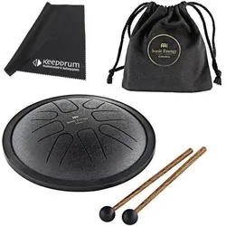 Meinl Sonic Energy SSTD1BK Small Tongue Drum mitTuch (Perkussion), Perkussion, Schwarz
