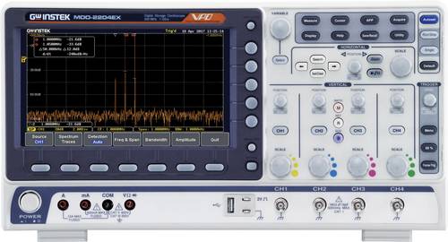 GW Instek MDO-2204EX Digital-Oszilloskop 200MHz 1 GSa/s 10 Mpts 8 Bit Digital-Speicher (DSO), Spectrum-Analyser