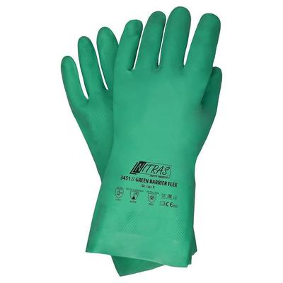 AS Arbeitsschutz Nitras Green Barrier Flex Chemikalienhandschuhe | 12 Paar | Gr. 10