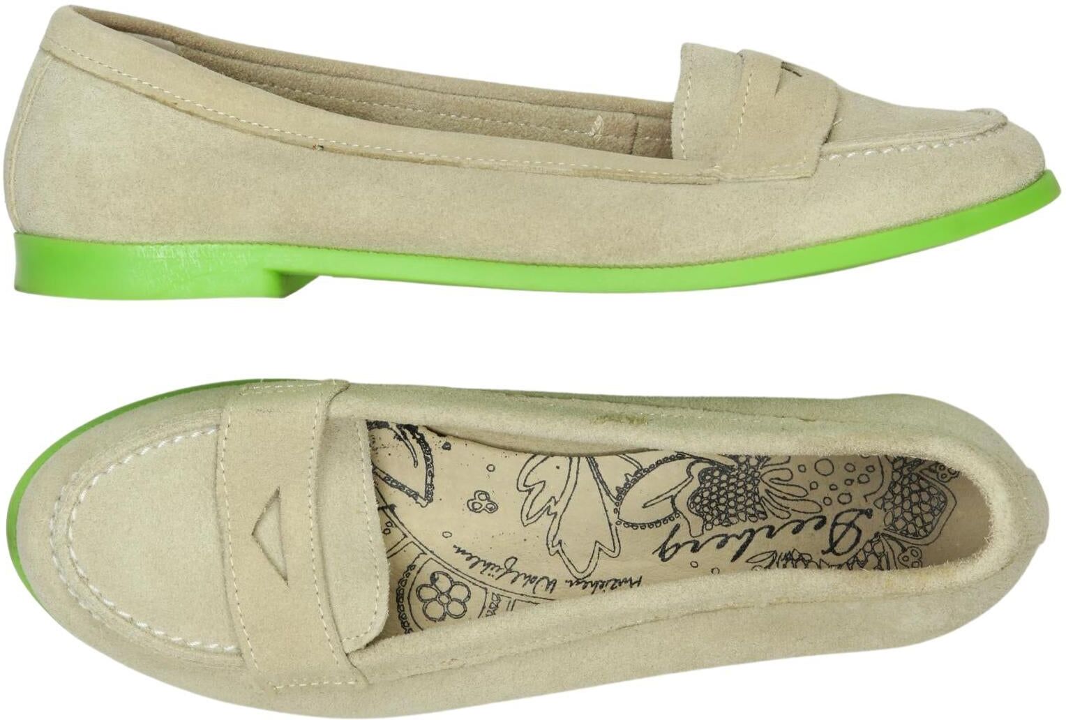 Deerberg Damen Halbschuh, Neon, Gr. EU 38, Leder - Second Hand