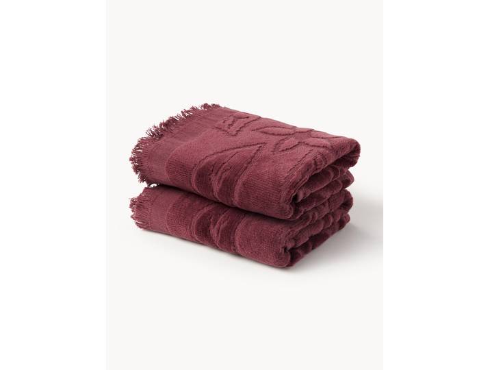 Serviette de toilette en velours Rosaria, tailles variées