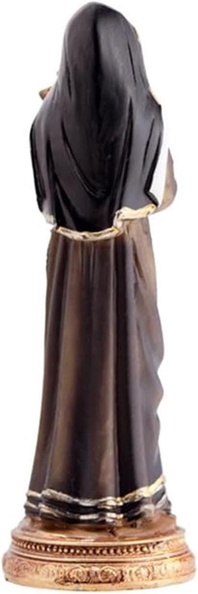 Santa Rita religieus beeld - Handgeschilderd decoratief figuur - Meerkleurig - Hoogte: 11 cm