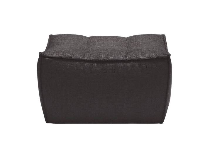ETHNICRAFT pouf ottomane N701 (Gris foncé - Tissu)