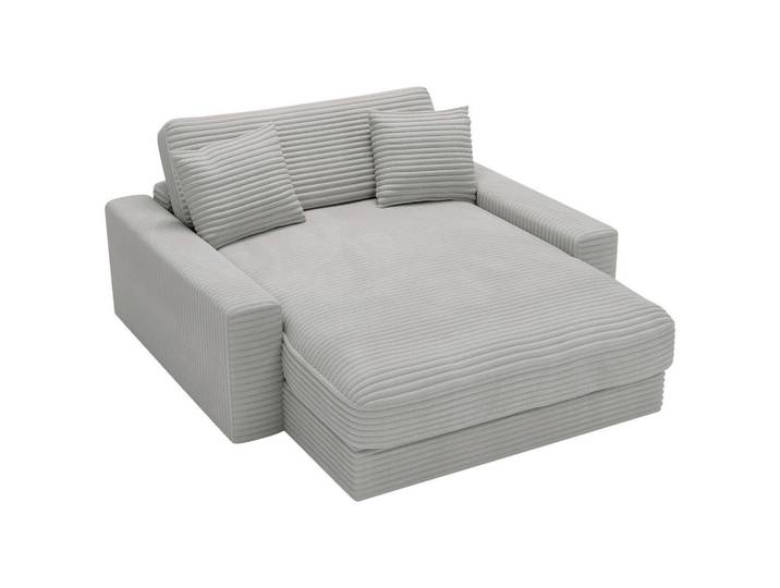 Carryhome Xxl-Sessel, Hellgrau, Kunststoff, Füllung: Schaumstoff, Silikon,Schaumstoff, Silikon, 160x87x190 cm, Wohnzimmer, Sessel, XXL-Sessel