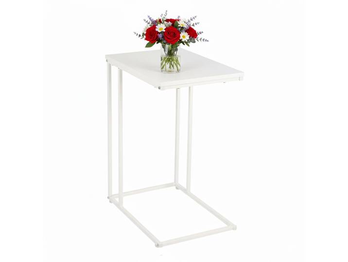 Beistelltisch in C-Form Weiss