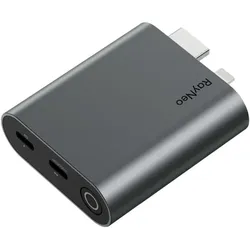 RayNeo HDMI to USB-C adapter for charging AR glasses (HDMI), Video Adapter, Grau