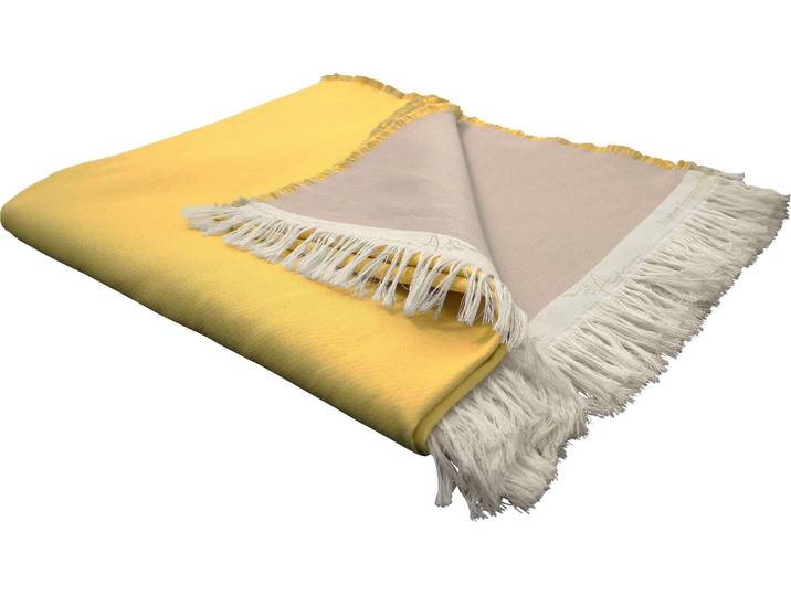Wohndecke ADAM Scandi Pinot , gelb, B:145cm L:190cm, Baumwolle, Wohndecken, Wohndecke, im schlichten Design, Kuscheldecke